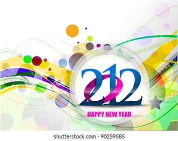 New year 2012 poster design. Vector illustration