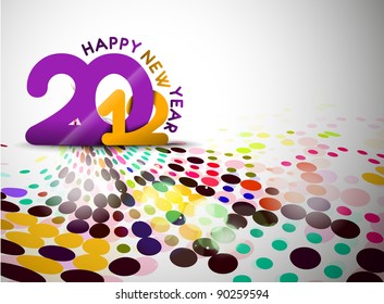 New year 2012 poster design. Vector illustration