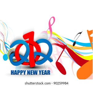 New year 2012 poster design. Vector illustration
