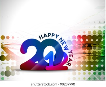 New year 2012 poster design. Vector illustration