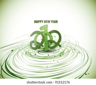 new year 2012 swirl wave background. Vector illustration