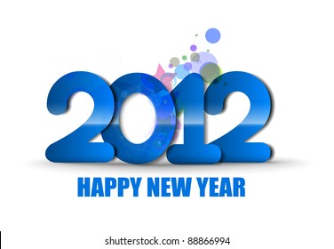new year 2012 in white background. Vector illustration