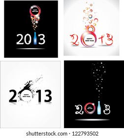 New year 2013 . Abstract posters