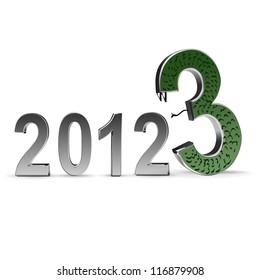 New year 2013 background glossy numbers vector illustration