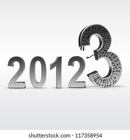 New year 2013 background glossy numbers vector illustration