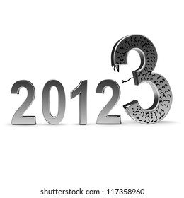 New year 2013 background glossy numbers vector illustration