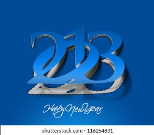 New year 2013 background for new year paper calender design.