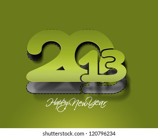 New year 2013 background for paper folding with letter design.