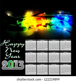 New year 2013 background for new year paper calender design
