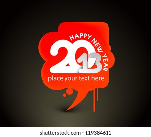New year 2013 background for new year pop-up banner design.