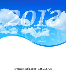 New Year 2013 background sky