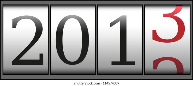 A new year 2013 counter. Vector
