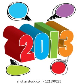 New year 2013 design element. Vector illustration