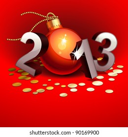 Año nuevo 2013 con números y baudibles
