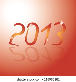 New year 2013 in red