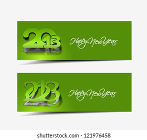 New year 2013 website header and banner design set.