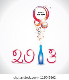 New year 2013 in white background. Abstract poster