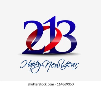 new year 2013 in white background. Vector illustration