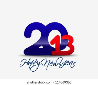 new year 2013 in white background. Vector illustration