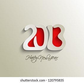new year 2013 in white background. Vector illustration