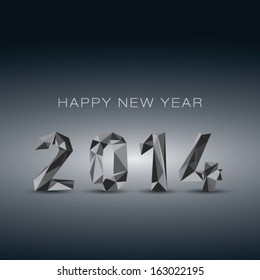 New year 2014 - 3D abstract background 