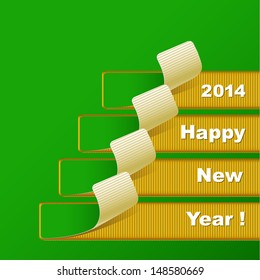 New Year 2014 abstract background, vector illustration