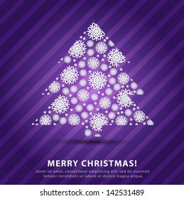 New Year 2014 background with Christmas tree vector.