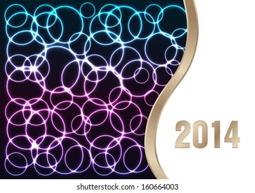 new year 2014 background, EPS10, vector illustration
