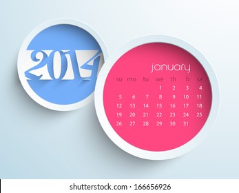 Calendario de Año Nuevo 2014. 