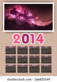 New Year 2014 calendar.
