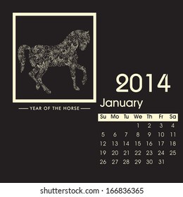 Calendario de Año Nuevo 2014.