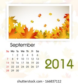 New Year 2014 calendar. 