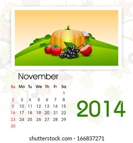 New Year 2014 calendar. 
