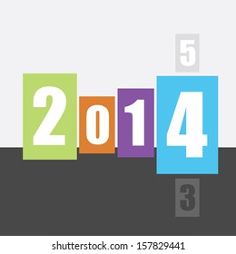 New Year 2014 calendar background vector