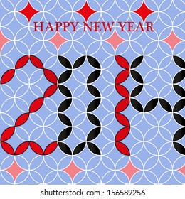 New year of 2014 color figures
