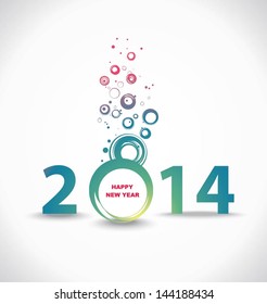 New year 2014 design multicolored