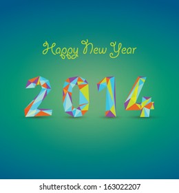 New year 2014 funny abstract background 