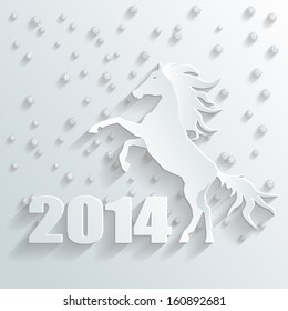 new year 2014 horse vector