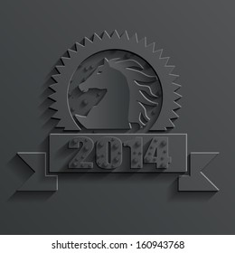 new year 2014 horse vector
