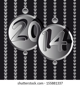 new year 2014 metallic circle