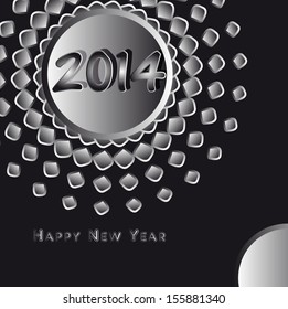 new year 2014 metallic circle