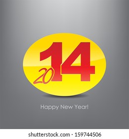 New year 2014 poster. Typography background. Happy new year. (EPS10 vector)