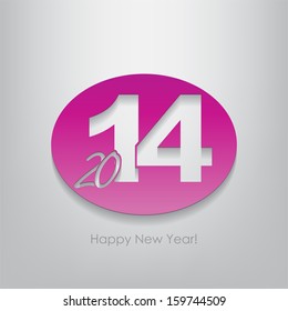 New year 2014 poster. Typography background. Happy new year. (EPS10 vector)