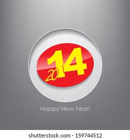 New year 2014 poster. Typography background. Happy new year. (EPS10 vector)