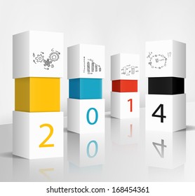 New year 2014 technology concept