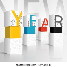 New year 2014 technology concept