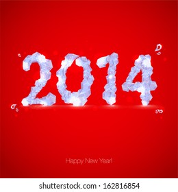 New year 2014. Vector card.