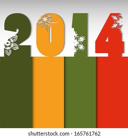 New Year 2014 Vector eps10