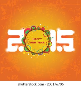 New year 2015. Abstract poster 