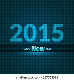 New Year 2015 background, glowing, neon EPS 10 